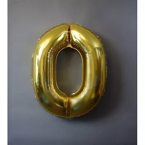 Шар фигура цифра 0 Gold