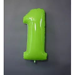 Шар фигура цифра 1 Яркий Лайм