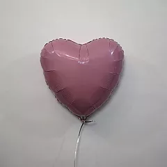 Шар сердце 18 пастель Розовое
