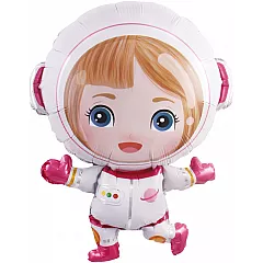 Шар Фигура Девочка Космонавт Розовый